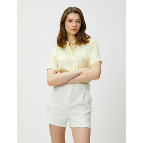 Рубашка KOTON, размер 46, желтый рубашка koton размер 46 желтый