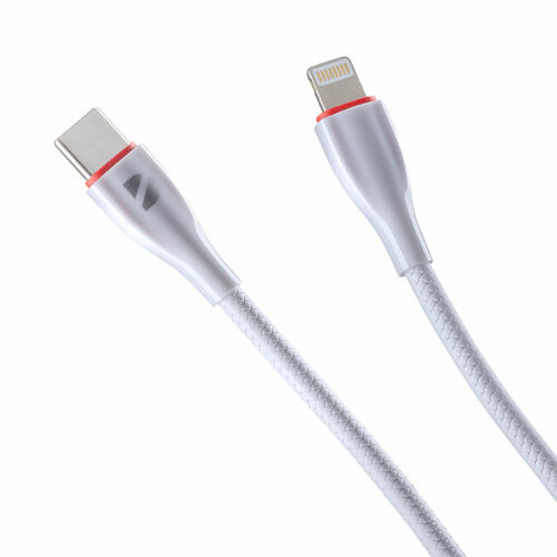 Дата-кабель Ceramic USB-C - Lightning, 1м, белый, Deppa, Deppa 72399 дата кабель stand usb lightning подставка алюминий 1м черный deppa 72294