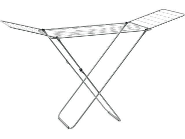 фото Сушилка для белья напольная, 18м, серия Lily, серебристая, PERFECTO LINEA (Сушильное полотно - 18 метров, размер 180х55х90.) (46-000181)
