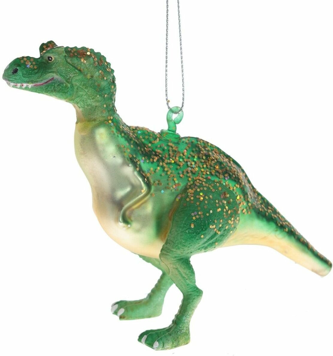 Украшение новогоднее "Динозавр", L13 W6 H11 см (стекло)