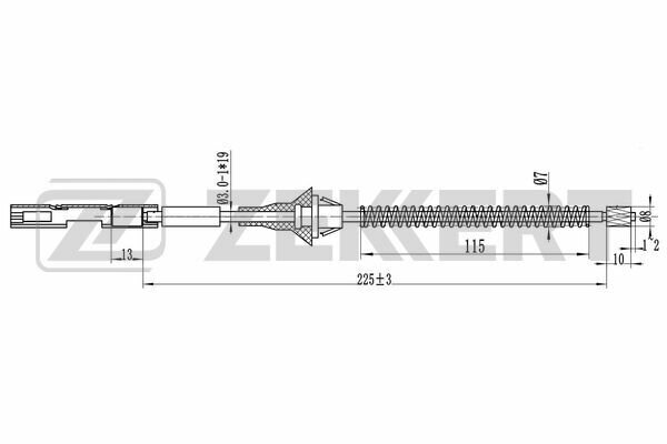 Тросик cтояночный тормоз Zekkert BZ-1334