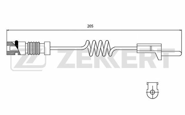 Датчик износа тормозных колодок ZEKKERT BS-8014 для Mercedes G-CLASS W461 W463 SPRINTER 901 902903904909 VARIO