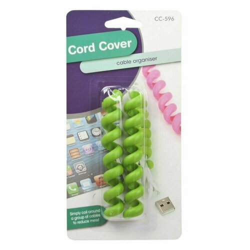 Скрутка кембрик для проводов Спиралька CC-596 комплект 2 шт зеленый 255₽