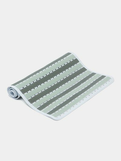 Противоскользящий коврик в ванную 37*68 см, серый