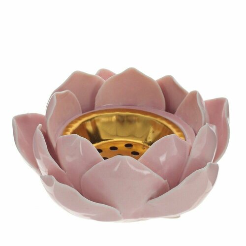 Подсвечник Лотос, под чайные свечи, розовый