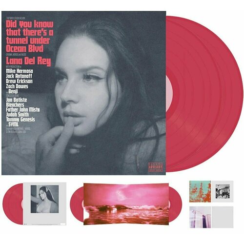 Lana Del Rey - Did You Know That There's A Tunnel Under Ocean Blvd (Dark Pink Limited) Темно-Розовая (Красная) с Альт. Обложкой Виниловая Пластинка lana del rey did you know that there s a tunnel under ocean blvd pink limited розовая с альтернативной обложкой виниловая пластинка товар уцененный