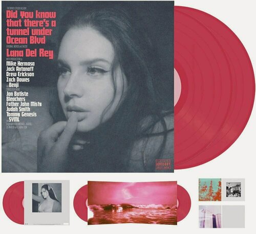 Изображение товара Lana Del Rey - Did You Know That There's A Tunnel Under Ocean Blvd (Dark Pink Limited) Темно-Розовая (Красная) с Альтернативной Обложкой Виниловая Пластинка