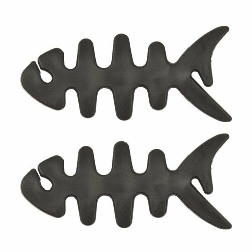 Скрутка для наушников "Рыбка" CC-591F комплект 2 шт, черная