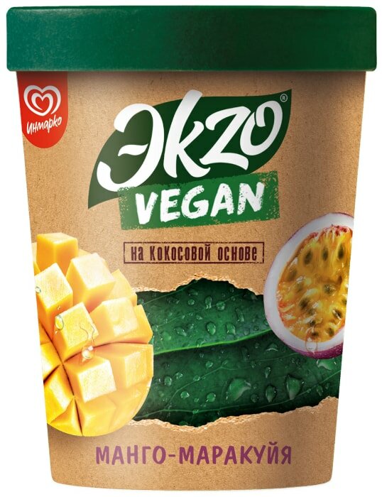 Десерт Эkzo Vegan на кокосовой основе Манго-Маракуйя 270г