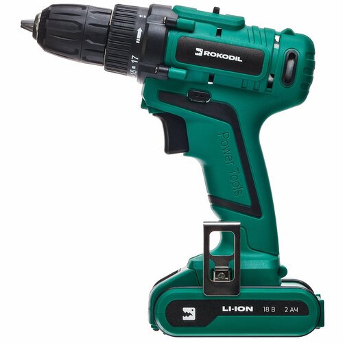 Аккумуляторная дрель-шуруповерт Rokodil Twist 2 Pro 18 В 2 Ач 48 нм 889000₽