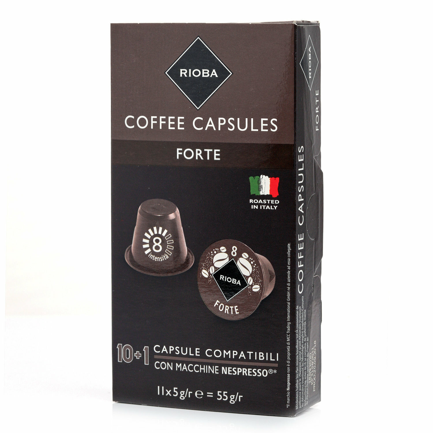 Обжаренный молотый кофе в капсулах Forte 5 г*11 шт ТМ Rioba (Риоба)