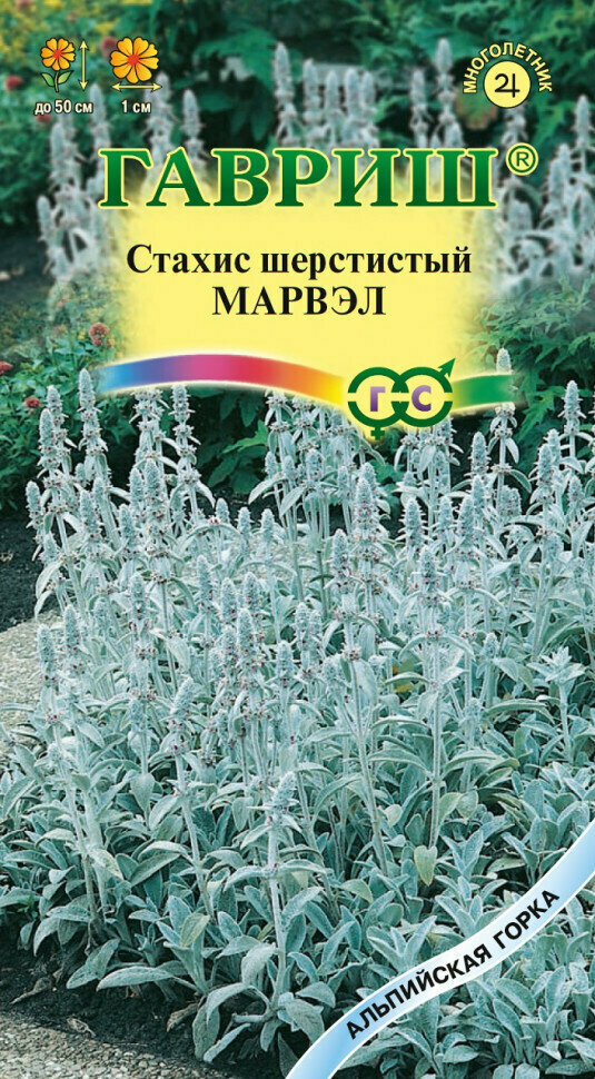 Семена Стахис Марвэл шерстистый 005г Мн 50см (Гавриш) Альпийская горка