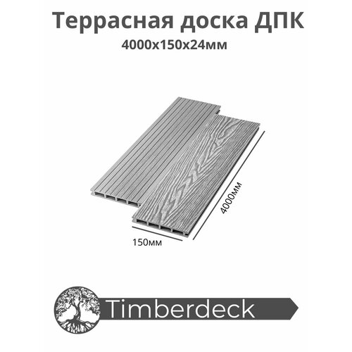 Террасная доска ДПК Timberdeck, Praktik New, Тик, 3000х150х24мм. планкен дпк savewood тик 150х10х4000 мм