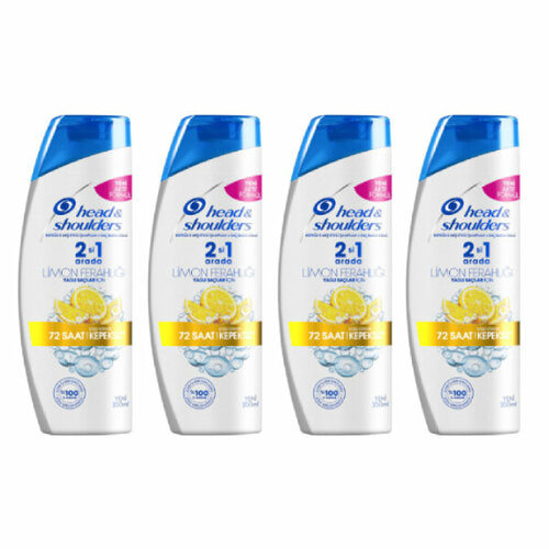 Шампунь Head&Shoulders Цитрусовая свежесть 2в1 для жирных волос, 350 мл х 4 шт шампунь и бальзам ополаскиватель 2в1 head