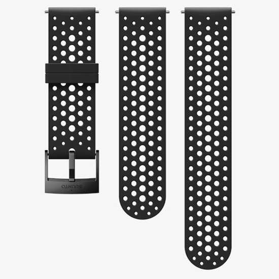 Ремешок Suunto 24 ATH1 SILICONE STRAP BLACK/BLACK S+M