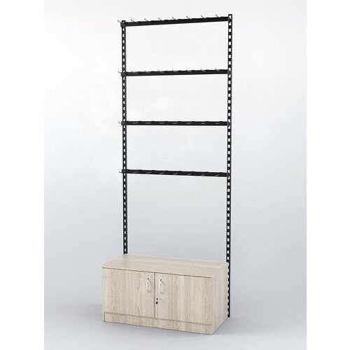 Настенная система с накопителем и 4-мя пристенными поручнями под крючки LOFT 2-1 Дуб Сонома 90 x 45 x 240 см 13209₽