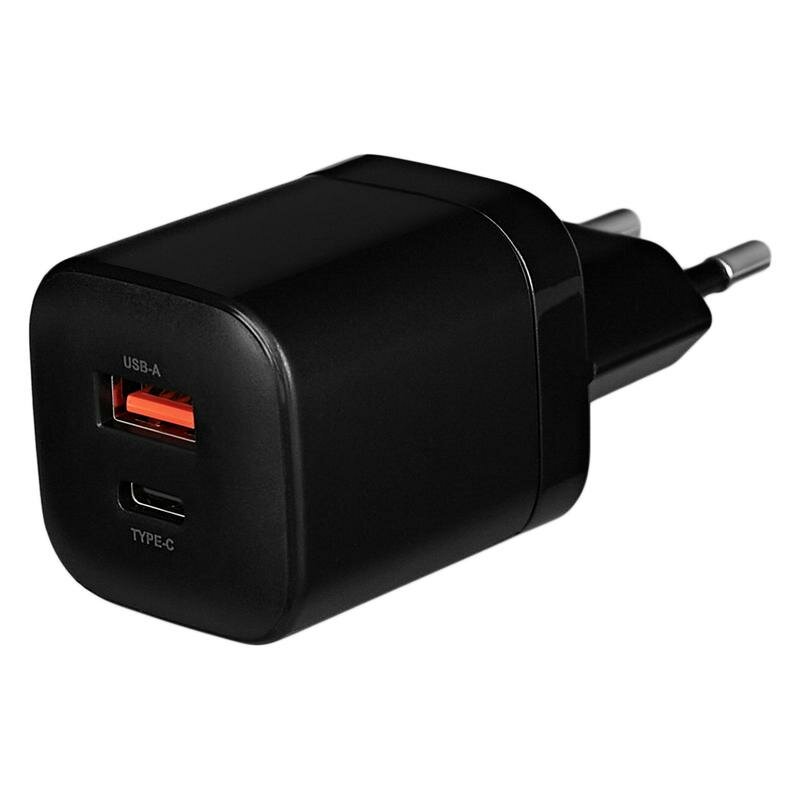 Зарядное устройство сетевое TFN USB A, USB C PD Mini 20W black б/кабеля - фото №10