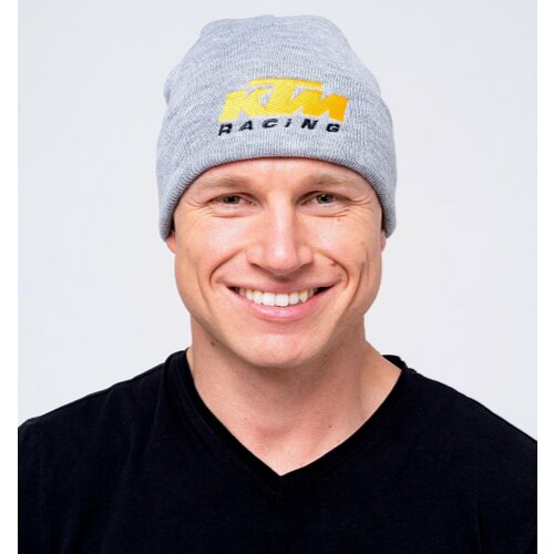 фото Шапка ktm, размер 52-58, оранжевый, серый