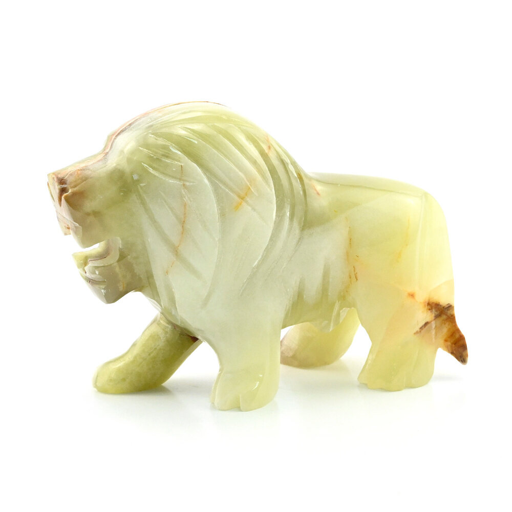 фото Лев из оникса №4 (105*35*75 мм) РадугаКамня