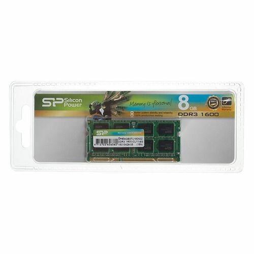 Оперативная память Silicon Power 8 ГБ DDR3 1600 МГц SODIMM CL11 SP008GBSTU160N02