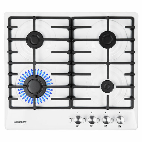 Газовая варочная поверхность NORDFROST HS 6043 W белая эмаль 1504400₽