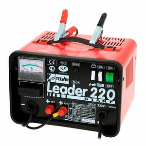 Telwin Leader 220 - Cargador de batería de coche y arrancador - batería  WET/START-STOP tensión 12/24V