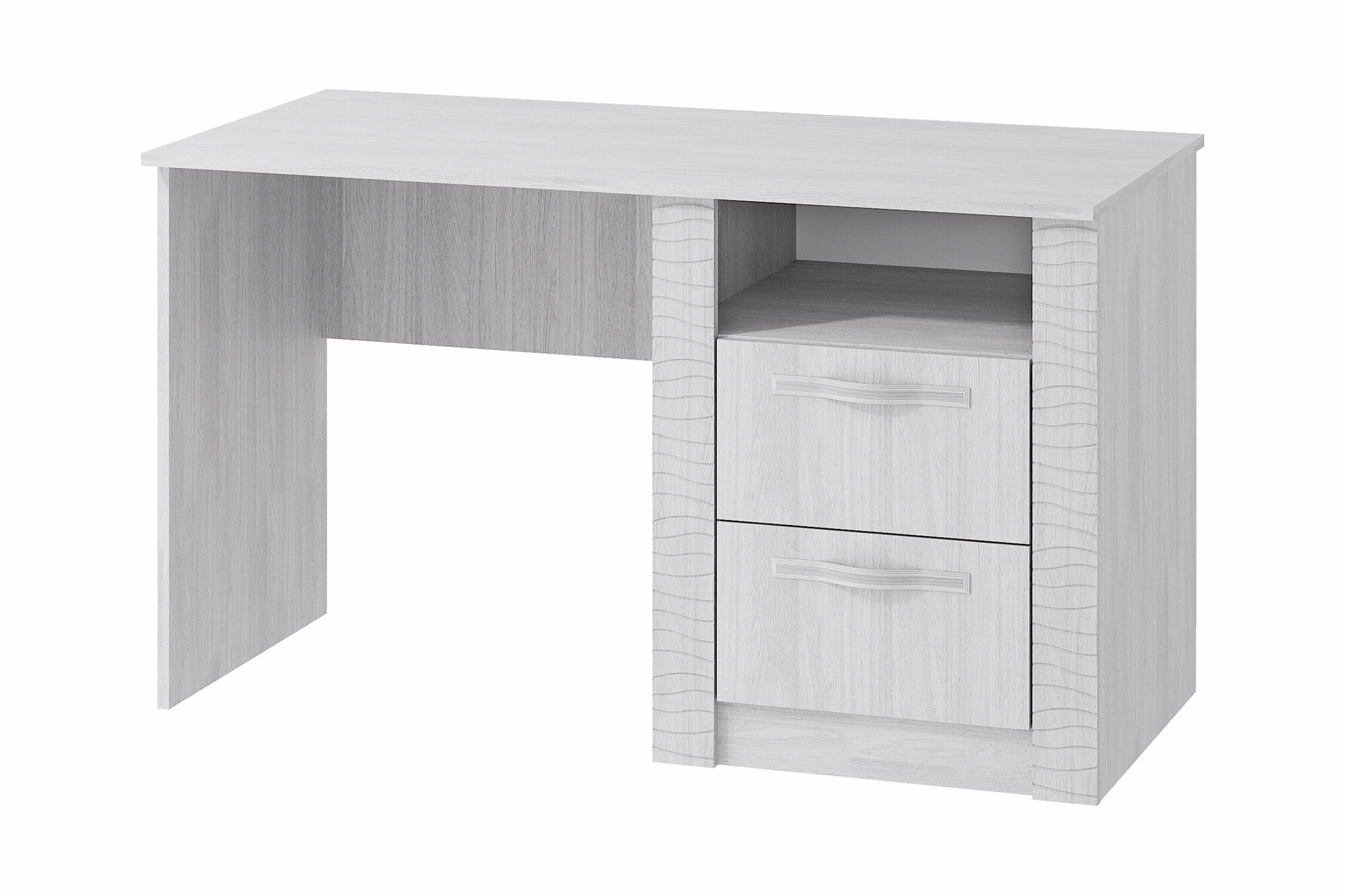 фото Стол письменный Мебелони Монако ясень белый 124.8х60х72.1 см