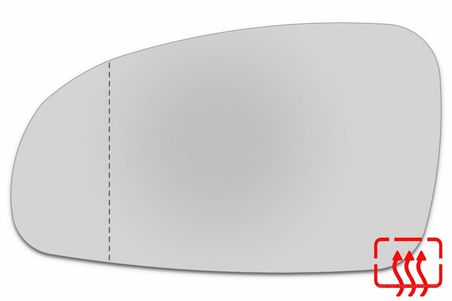 Зеркальный элемент левый CHEVROLET Aveo I Type A (03-08) асферика нейтральный с обогревом