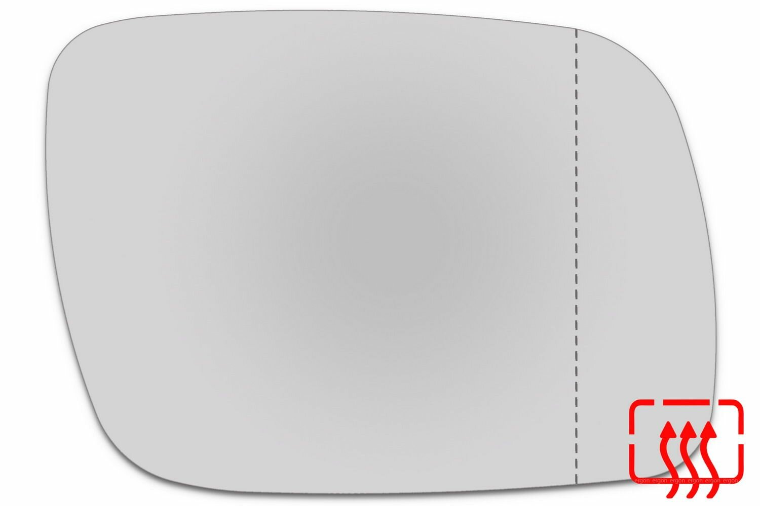 Зеркальный элемент правый VOLKSWAGEN Touareg I (03-07) асферика нейтральный с обогревом