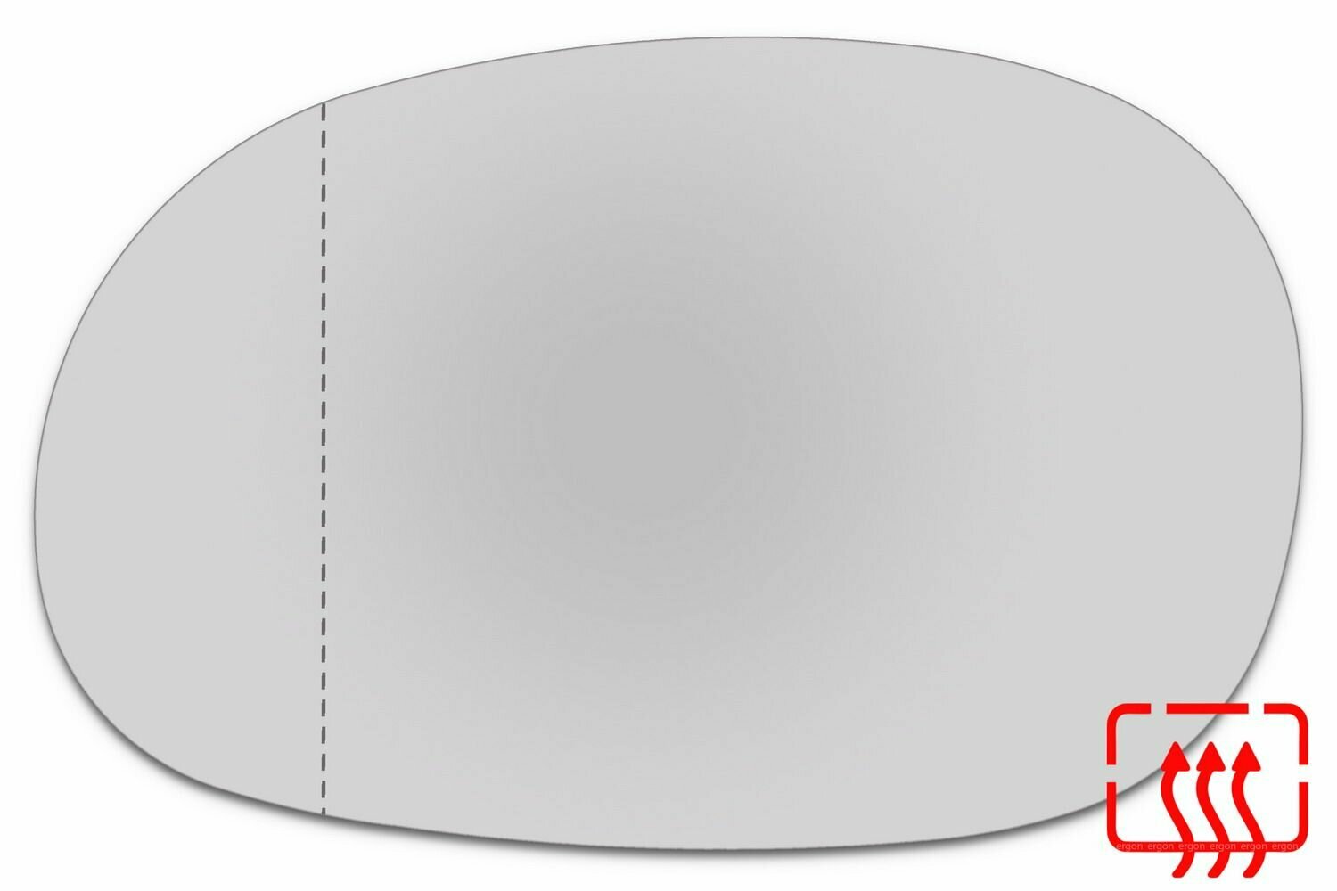 Зеркальный элемент левый RENAULT Laguna I (93-01) асферика нейтральный с обогревом