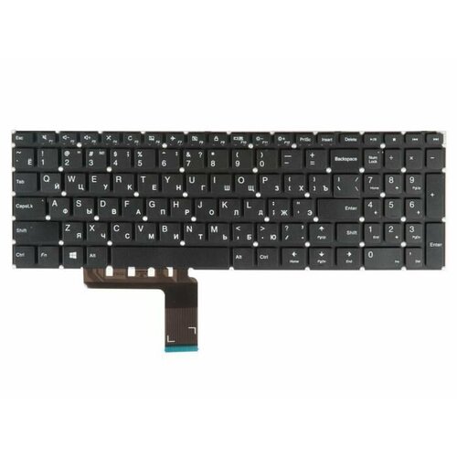 Клавиатура для ноутбука Rocknparts для Lenovo IdeaPad 310, 310-15ISK, V310-15ISK, 310-15ABR, 310-15IAP, черная без рамки, гор. Enter