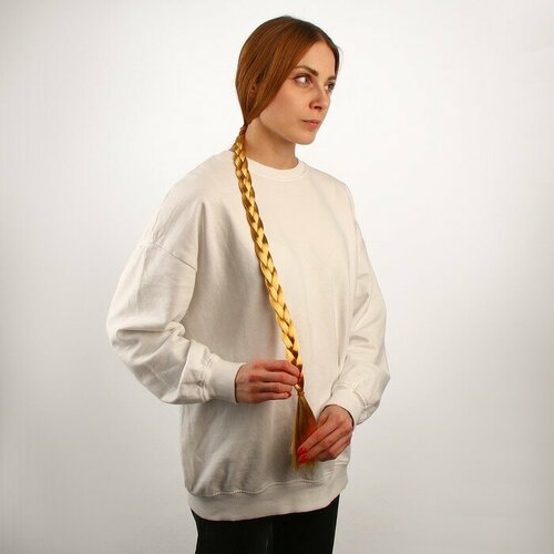 Коса на резинке 66 см цвет золотистый блонд 423₽