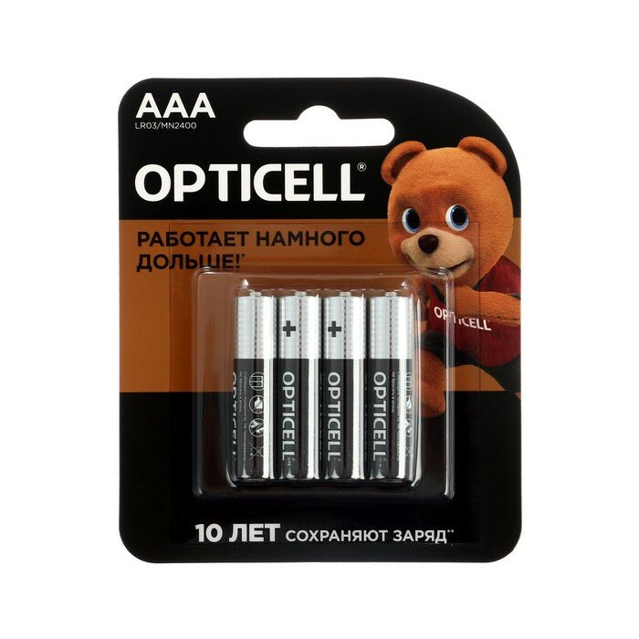 Батарейка алкалиновая OPTICELL AAA LR03-4BL 1.5В блистер 4 шт