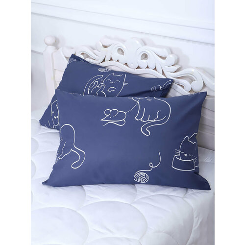 Комплект наволочек бязь - Котики Размер 50х70 1140₽