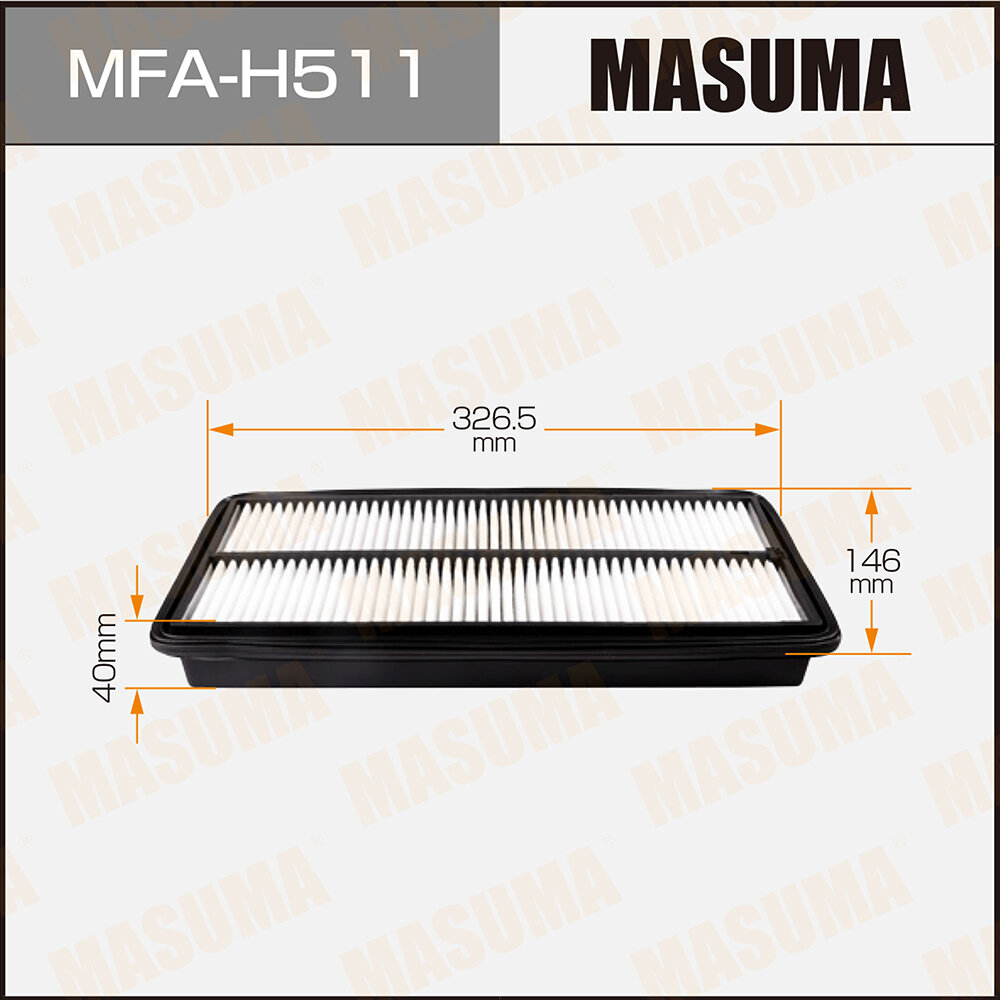Фильтр воздушный A8509 MASUMA HONDA/ ACCORD, LEGEND 07- (1/40) MASUMA MFAH511 | цена за 1 шт
