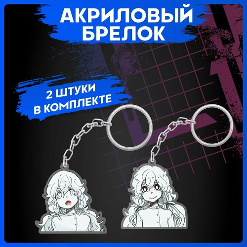 Брелок 1-я Наклейка, 2 шт., красный