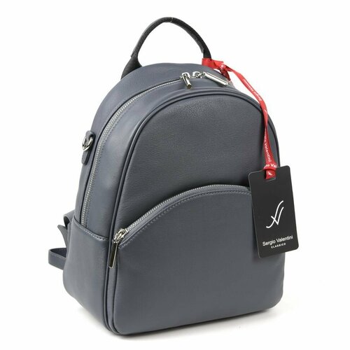 фото Рюкзак sergio valentini, фактура гладкая, серый