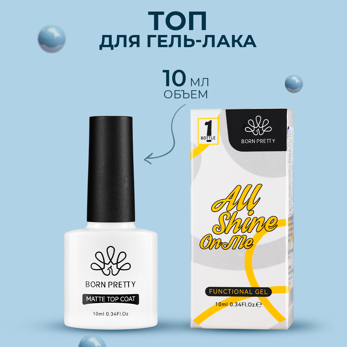 Топовое покрытие Born Pretty, Matte, 10 мл