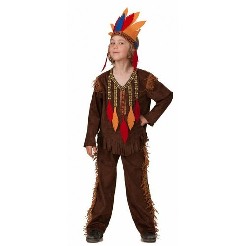 Детский костюм Удалого индейца Bat-25 карнавальный костюм головной убор riota перья индейца разноцветный