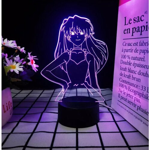 3D Ночник светильник аниме Аска Ленгли 03