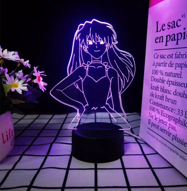 3D Ночник светильник аниме Аска Ленгли 03