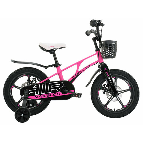 Детский велосипед Maxiscoo Air Deluxe Plus 16 2023 16 Розово-черный 100-115 см 1760000₽