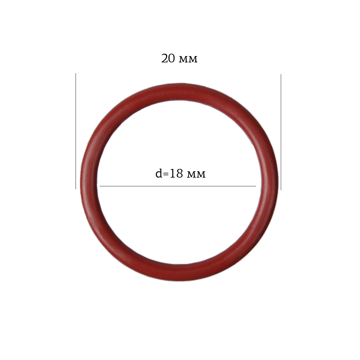 Кольцо для бюстгальтера металл ARTA. F.2976 Ø17,8мм, цв.101 темно-красный, уп.50шт