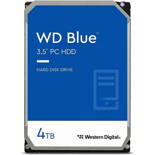 Жесткий диск Western Digital 4TB WD40EZAX 5400 RPM blue, SATA III, 6Gb/s, CMR жесткий диск hdd wd 4tb wd40ezax 5400 rpm blue sata iii