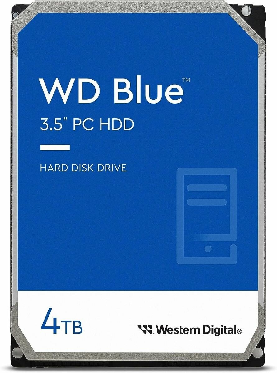 Жесткий диск HDD Western Digital 3.5" WD Caviar Blue 4TB SATA III 5400 RPM, 256Mb CMR (WD40EZAX)