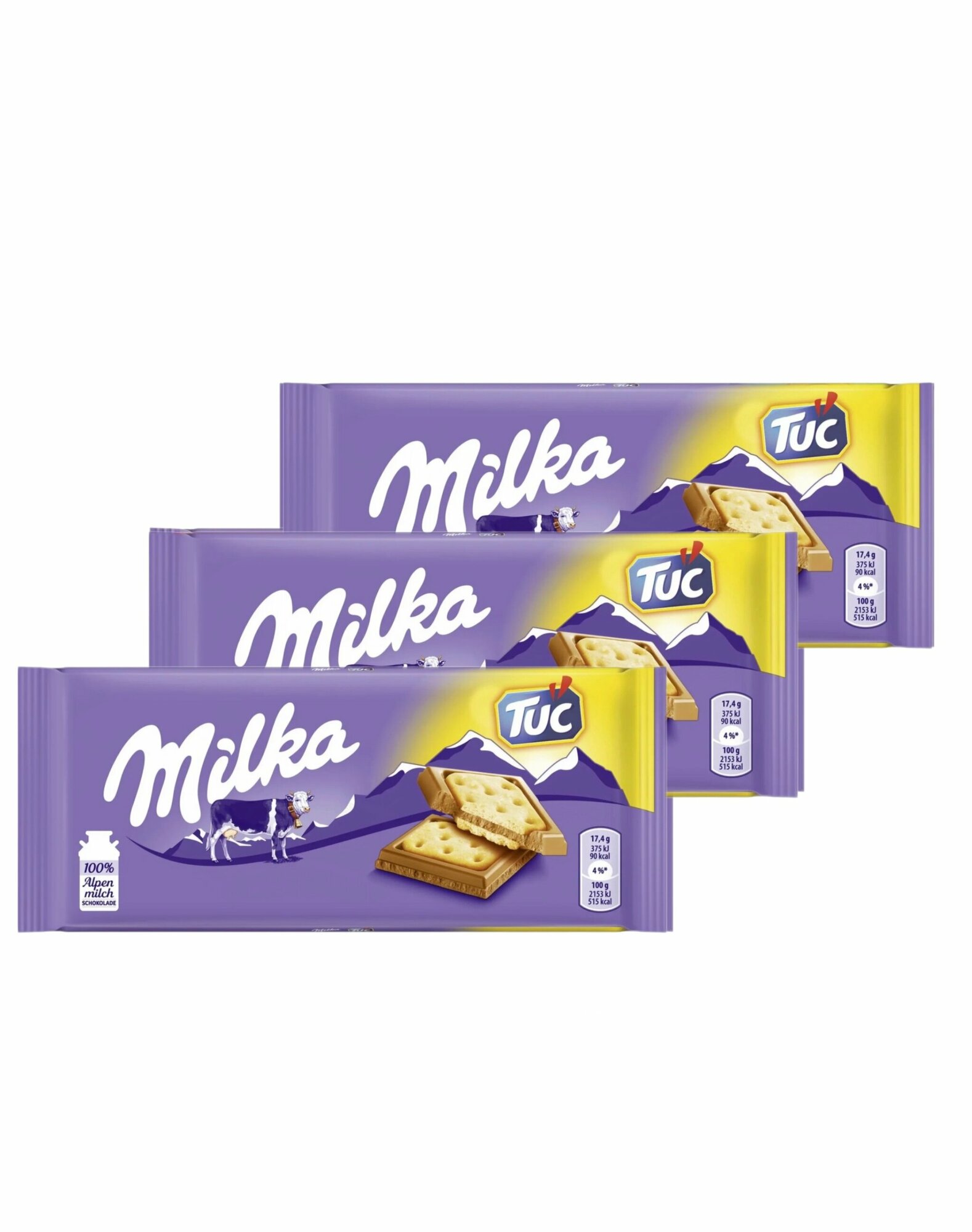 Шоколад Milka Tuc, 3шт по 87гр