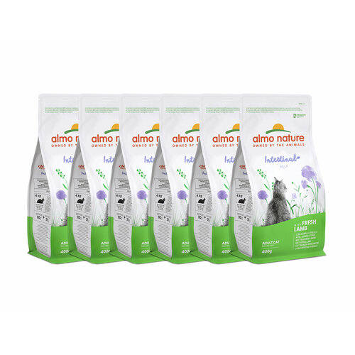 Almo Nature Для кошек: профилактика заболеваний ЖКТ, ягненок (Holistic Cat Dry Digestive help - Lamb) 0,4 кг х 6 шт.