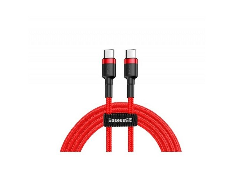 Кабель Baseus Cafule USB Type-C - USB Type-C, 1 м, 1 шт, красный