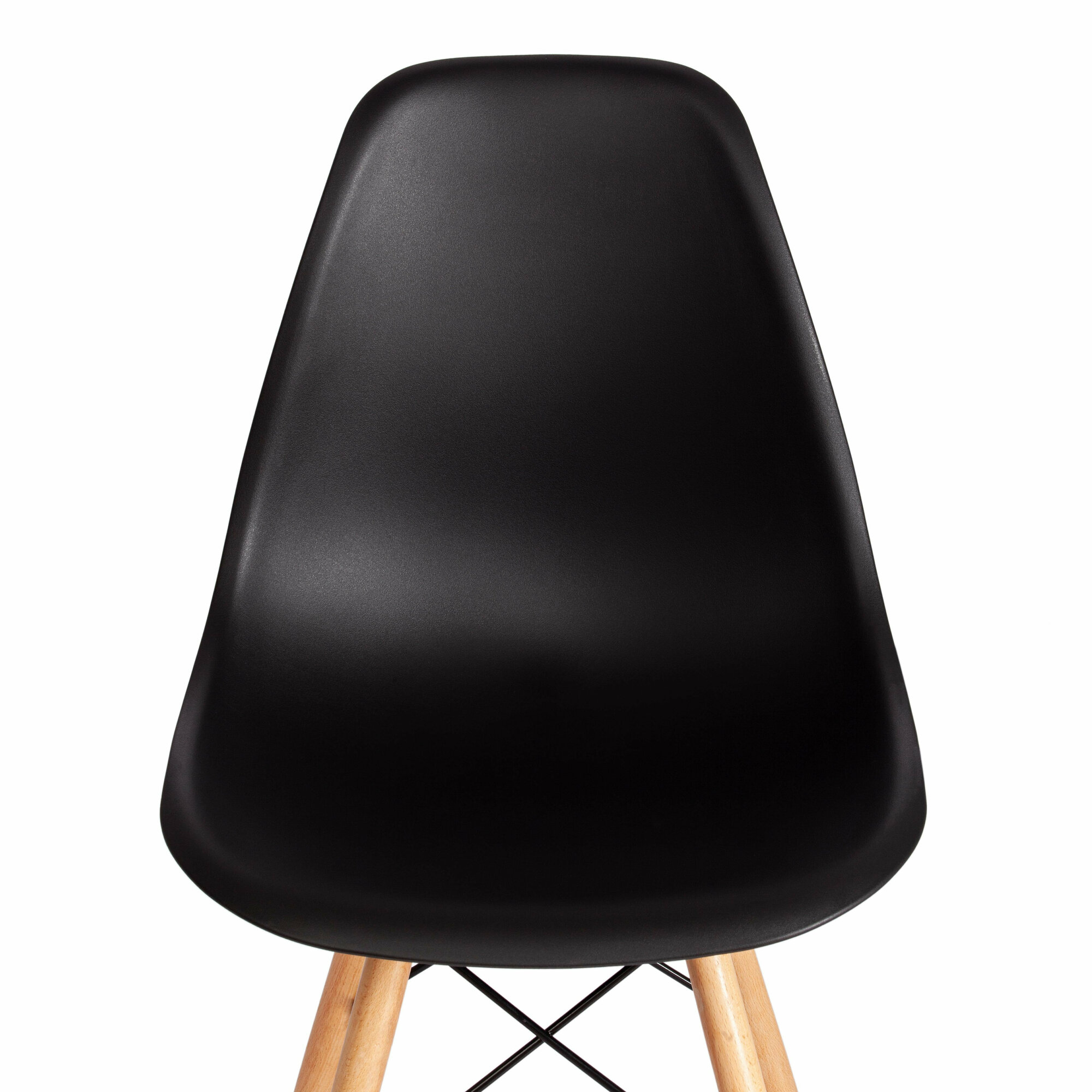 Стул Tetchair CINDY (EAMES) (mod. 1801) / 1 шт. в упаковке, дерево бук/металл/сиденье пластик, 45x51x82 см, Black (черный)