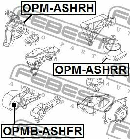 Сайленблок передней подушки двигателя, OPMBASHFR FEBEST OPMB-ASHFR